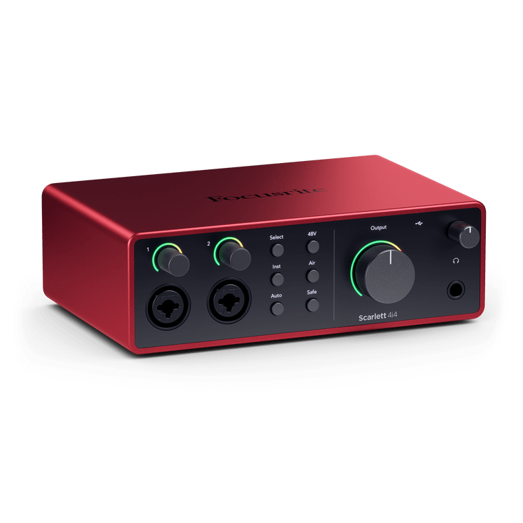 Interfaz de audio Focusrite vista lado izquierdo