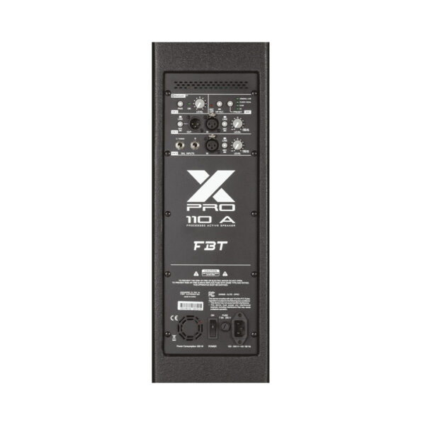 Cabina activa FBT X-Pro 110A vista trasera