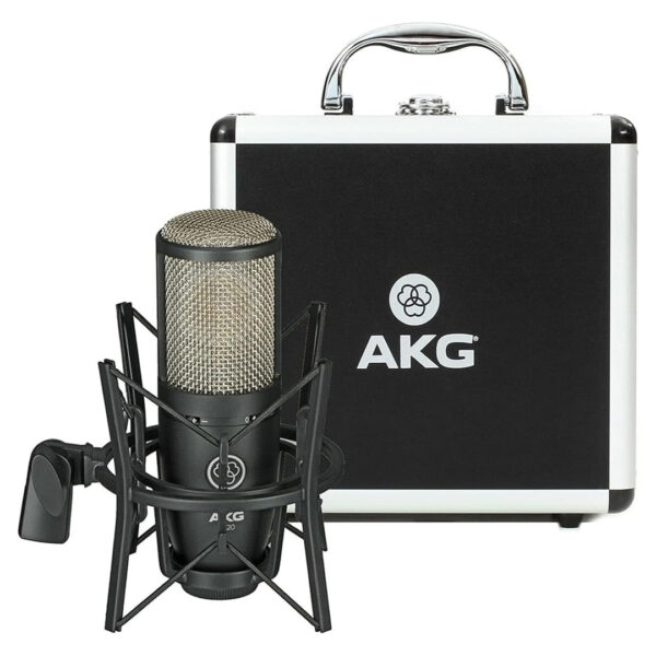 Micrófono de condensador AKG P220 incluye el shock mount y el hard case