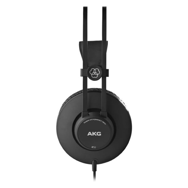 Audífonos de monitoreo o estudio AKG K52 vista a uno de los laterales