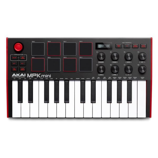 Controlador MIDI AKAI MPK MINI 3 vista superior